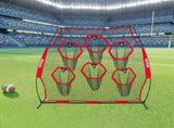 2438.4x2438.4mm Football Trainer Throwing Net, Training Throwing Target Practice Net with 6 Target V952-GLQW88YC6KXWLAMWO001V0