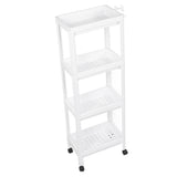 Bathroom Tower Shelf Plastic Freestanding Storage Rack Organizer Multifunctional Shelving Unit for V1294-YM0706-3112230061616