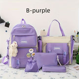 Travel Backpack Backpack Set Fashionable Backpack Colorful Backpack Travel - Blue - Size L V1347-DSZ-BP-001-BLU-L
