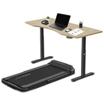 Lifespan Fitness V-FOLD Treadmill with ErgoDesk Automatic Standing Desk 1800mm in Oak/Black V420-LFTM-VFOLD-D