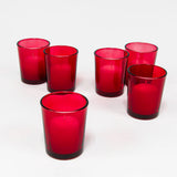 20 Pack Red Glass Votive Tealight Candle Holders House Party Centerpiece Xmas Wedding Decor Glass V382-REDCHX20