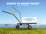 Tow Behind Dethatcher, 1.5m Tow Dethatcher with 24 Steel Tines, Lawn Dethatcher Rake for ATV or V952-QXSCJ60QYGLJUL9E5V0