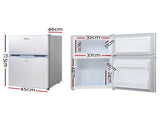 Glacio 65L Portable Fridge Freezer Bar Upright 12V/24V/240V Camping Caravan PFN-F-65-D-SI