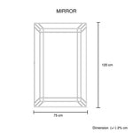 Wall Mirror MDF Construction Rectangular Shape Silver Colour V43-MRR-ANTQ