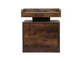 Levede Bedside Table USB Charger Outlet RGB Oak NI1049-OA