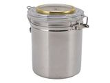 Cigar Jar Stainless Steel Silicone Ring with Hygrometer Waterproof Sealed Storage Jar for Home V1294-YM0626-3118220331214