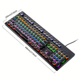 Black Magenta RGB mechanical keyboard, colourful keyboard, marquee light keyboard, gaming keyboard V1347-888-MAG-63685