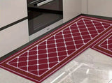 Kitchen Rug 2-Piece Set - Non-Slip, Water-Absorbent & Oil-Resistant Floor Mats V1192-GMCS-1031-004