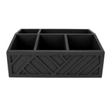 Tea Bag Organizer Multifunctional Wooden Divided Tea Bag Holder for Coffee Capsules Paper Cups Black V1294-YM0901-3117250004911