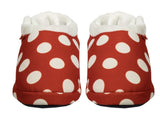ARCHLINE Orthotic Slippers CLOSED Back Scuffs Moccasins Pain Relief - Red Polka Dots - EUR 35 V563-AS501-35