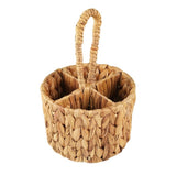 Wicker Flatware Organizer, Kitchen Utensil Holder for Countertop, Silverware Natural Woven Flatware V1192-AZ-W-33757