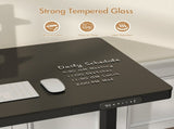Electric Standing Desk with Drawer, One-Piece Glass Desktop, Black, 120x60cm LSB-59303