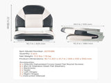 Boat Seat, High Backrest, Folding Fishing Boat Seat with Thickened Sponge Cushion & Waterproof PVC V952-ZDCZYGKB2JHHOSF4P001V0