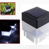 Solar LED 2In x 2In Fence Post Cap for Wrought Iron and Aluminum or Garden, Solar Fence V1366-AZ2-W-05026