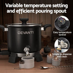 Devanti 5L Wax Melter Candle Making 1200W Melting Pot Furnace Quick Pour Spout Soy Soap WAX-06-5L