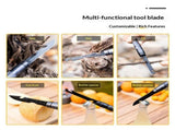 Hiking Stick Walking Staff - Outdoor Multitool Gear Trekking Pole Collapsible Retractable Premium V1192-AZ-W-0036