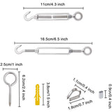 Wire ROpe Hanging Kit 2Mm Stainless Steel ROpe 30M With Turnbuckle Eye Screw Aluminum Sleeves Heart V1188-MS-227-1125