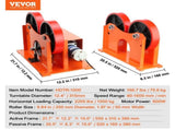 Turning Rolls Linkage Roller, 1000KG/2205LBS Loading Welding Turning Roll, 25-1400mm Diameter, V952-HJGLJX1000KGVKNQDV3