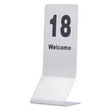 10PCS Table Number Cards Stainless Steel DoubleSided Digital Sign Seat Card 1120 Number V1294-YM0901-3118210195211
