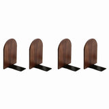 Wooden Bookends Heavy Duty Bookshelf Anti-Slip Bookends V1366-AZ2-W-14557