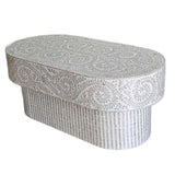 MOTHER OF PEARL SERENITY OVAL PEARL COFFEE TABLE V742-VC2