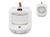 Mini Air Conditioner Humidifier Aromather 3 Gears 5 Blades USB Charging Night Light Water Cooling V1294-YM0523-3113220038611