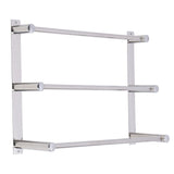 Towel Rack Bathroom Wall Mounted Stainless Steel Hanging Holder with Small Hooks 3 Poles V1294-YM0901-3112240065012