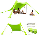 210*200*150CM 2 Poles Beach Tent Shade Canopy with UPF50 Protection Sun Shelter Portable Camping V1107-132-91929-GRN2