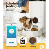 i.Pet Automatic Pet Feeder 6L Wifi Camera Dog Cat Smart Food Dispenser Timer PET-FEEDER-6L-VIDEO-WH