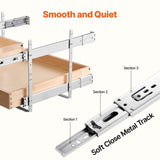 VEVOR 2Tier Pull Out Cabinet Organizer Soft Close Slideout Wood Drawer 17"W x 21"D V952-LCSCTJMS2C204G5H5V0