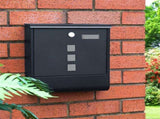 Lockable Mailbox Wall Mounted Mail Letter Post Box with Newspaper Holder Rack V767-JJ-ZR1233