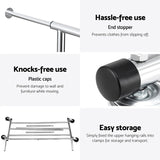 Artiss Clothes Rack Airer Rail Coat Stand Adjustable Hanger HANGER-157H-S-SI