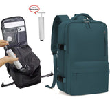 Blue 35L Vacuum Compression Travel Backpack with Manual Air Pump, Shoe Zone and 15.6" Laptop House V888-ELOSUNG55195-3