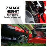 Baumr-AG Lawn Mower 139CC 17 Petrol Push Lawnmower 4-Stroke Engine Catch V219-MOWPSHBMRA17S