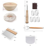 2 x 9" Sourdough Bread Proofing Set Bread Making Kit Round Bowls V63-847701
