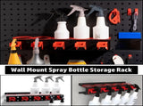 Spray Bottle Storage Rack, Wall-Mounted Spray Bottle Rack Holder, Garage Organizer Hanging Rail Car V1259-DP01-A-3857