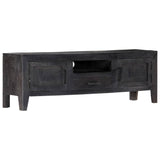 Tv Cabinet Black 118x30x40 Cm Solid Mango Wood 43_247985