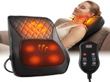 Livemor Back Massager with Heat and Traction, Neck and Shoulder Massage Pillow, Ergonomic Backrest BACK-MASSAGER-TRA-BK