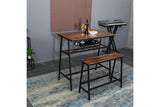 Viviendo Dining Table, Bar Table with Wine Storage Rack - Industrial Style V563-FRN-006-105-MTL
