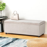 Artiss Storage Ottoman Blanket Box Table 97cm Velvet Taupe OTM-RTA-02-TAB-TA