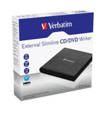 Verbatim External Slimline DVD / CD Writer, Burner, Reader, Player, Ultra Portable for Notebooks, V1202-V2-CMV98938