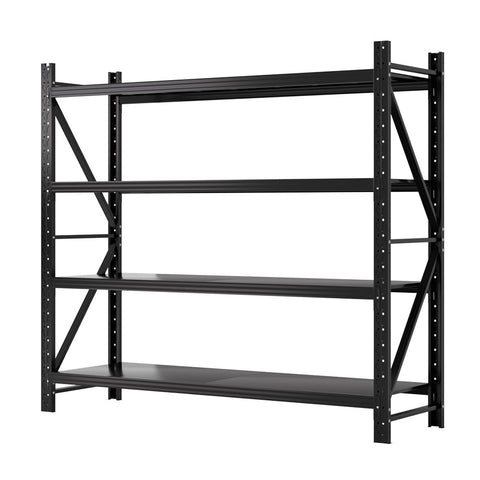 Giantz 2Mx1.8M Garage Shelving Warehouse Rack Pallet Racking Storage Shelf Black WR-F-20186-200BK-ABC