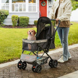VEVOR Pet Stroller, 4 Wheels Dog Stroller Rotate Brakes, 44lbs Weight Capacity, Puppy Stroller V952-CWTCCGK4QSHSU0H92V0