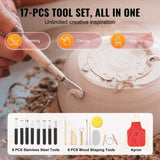 Pottery Wheel, 11 inch Pottery Forming Machine, 350W Electric Wheel for Pottery with Foot Pedal and V952-ZQLPJXS11YC3GNELYV3