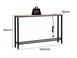 Artiss Console Table Entryway Hallway Display Desk Charging Station Wood FUR-U-CST-05-WD