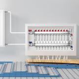 12-Branch Heat Manifold, 1/2" PEX Tubing Manifold, Stainless Steel PEX Manifold for Hydronic V952-DRFSQBXG12HL053KUV0