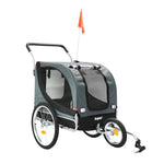 PaWz Pet Stroller Bike Trailer 3-IN-1 Sunroof ST1014-BKGY