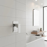 Single Square Shower Bath Mixer Tap Bathroom WATERMARK Approved in Chrome V63-847951