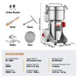 VEVOR 1000g Commercial Spice Grinder Electric Grain Mill Grinder High Speed V952-DDDPSGWYMJ10GU5ZEV3