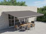 Outdoor Folding Arm Awning Retractable Sunshade Canopy Grey 5.0m x 2.5m V63-842771